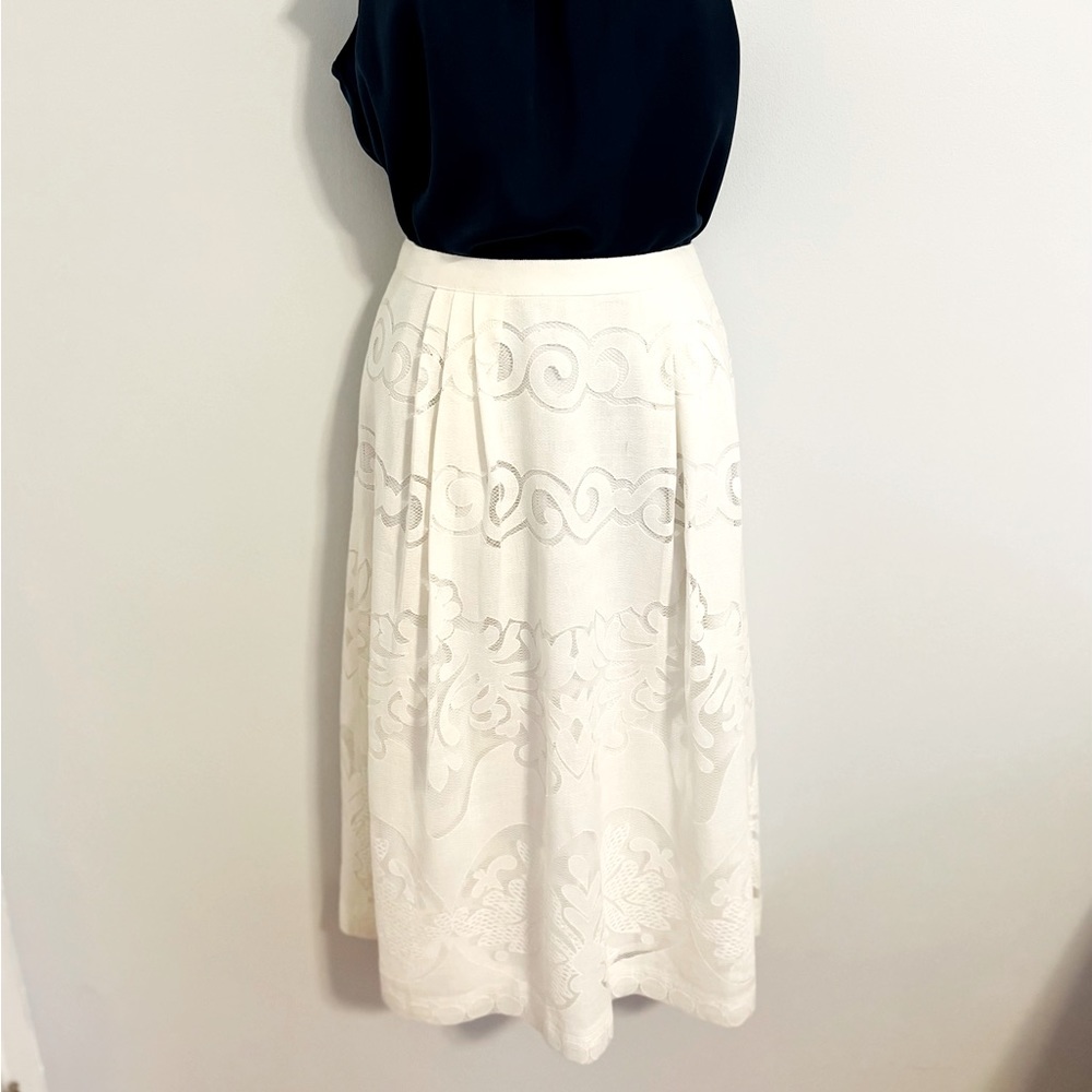 JCrew Lace Knee Length Skirt